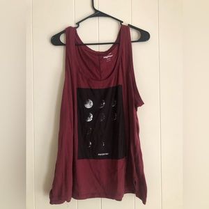 Maroon Boyfriend Tank top